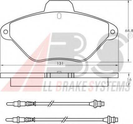 A.B.S. 36837 OE - Bremžu uzliku kompl., Disku bremzes www.autospares.lv