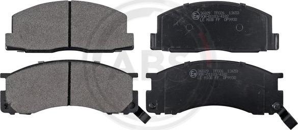 A.B.S. 36829 - Brake Pad Set, disc brake www.autospares.lv