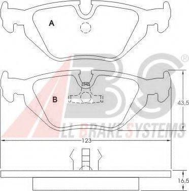 A.B.S. 36824 OE - Bremžu uzliku kompl., Disku bremzes www.autospares.lv