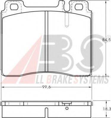 A.B.S. 36825 OE - Bremžu uzliku kompl., Disku bremzes autospares.lv