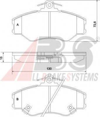 A.B.S. 36871 OE - Bremžu uzliku kompl., Disku bremzes www.autospares.lv