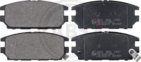 A.B.S. 36873 - Brake Pad Set, disc brake www.autospares.lv