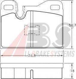 A.B.S. 36398 OE - Bremžu uzliku kompl., Disku bremzes www.autospares.lv