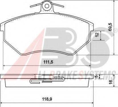 A.B.S. 36790 OE - Bremžu uzliku kompl., Disku bremzes www.autospares.lv