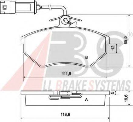 A.B.S. 36791 OE - Bremžu uzliku kompl., Disku bremzes www.autospares.lv