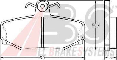 A.B.S. 36744 OE - Bremžu uzliku kompl., Disku bremzes www.autospares.lv