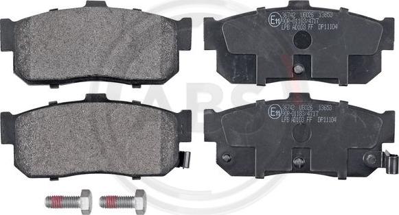 A.B.S. 36742 - Brake Pad Set, disc brake www.autospares.lv