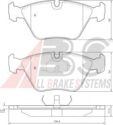 A.B.S. 36755 OE - Bremžu uzliku kompl., Disku bremzes autospares.lv