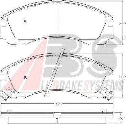 A.B.S. 36753 OE - Bremžu uzliku kompl., Disku bremzes www.autospares.lv