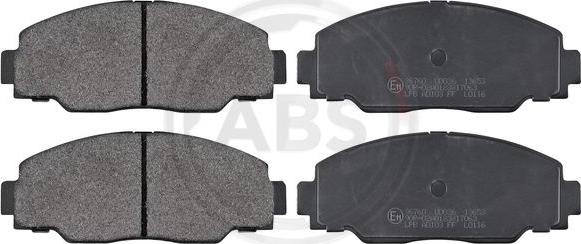 A.B.S. 36760 - Brake Pad Set, disc brake www.autospares.lv