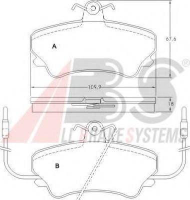 A.B.S. 36768 OE - Bremžu uzliku kompl., Disku bremzes www.autospares.lv