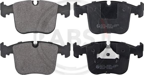 A.B.S. 36714 - Brake Pad Set, disc brake www.autospares.lv