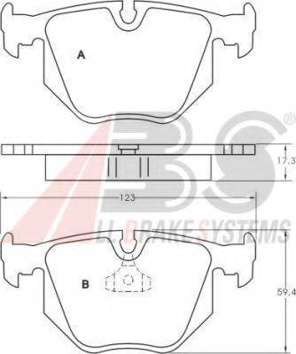 A.B.S. 36715 OE - Brake Pad Set, disc brake www.autospares.lv