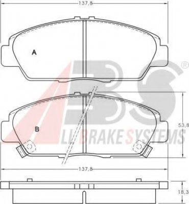 A.B.S. 36780 OE - Bremžu uzliku kompl., Disku bremzes www.autospares.lv