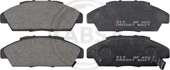 A.B.S. 36730 - Brake Pad Set, disc brake www.autospares.lv