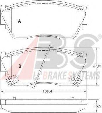 A.B.S. 36728 OE - Bremžu uzliku kompl., Disku bremzes www.autospares.lv