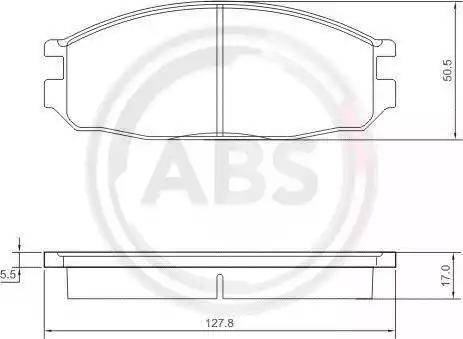 A.B.S. 36776 - Bremžu uzliku kompl., Disku bremzes www.autospares.lv