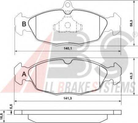 A.B.S. 36771 OE - Bremžu uzliku kompl., Disku bremzes www.autospares.lv