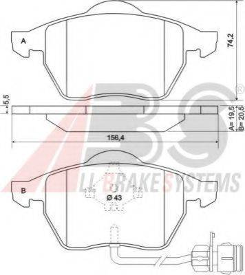 A.B.S. 36773 OE - Bremžu uzliku kompl., Disku bremzes www.autospares.lv