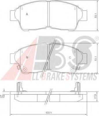 A.B.S. 36777 OE - Brake Pad Set, disc brake www.autospares.lv