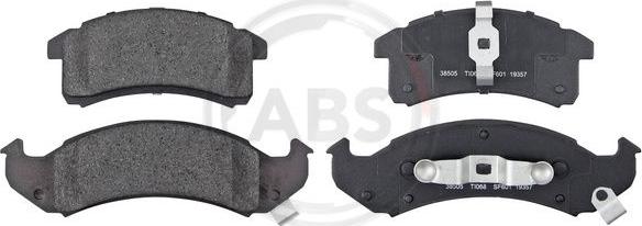 A.B.S. 38505 - Bremžu uzliku kompl., Disku bremzes www.autospares.lv