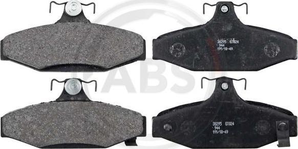 A.B.S. 38295 - Тормозные колодки, дисковые, комплект www.autospares.lv