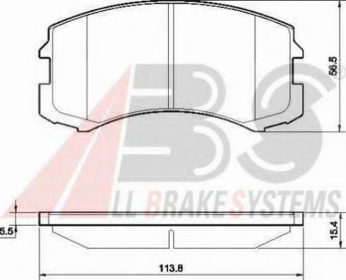 A.B.S. 37491 OE - Bremžu uzliku kompl., Disku bremzes www.autospares.lv