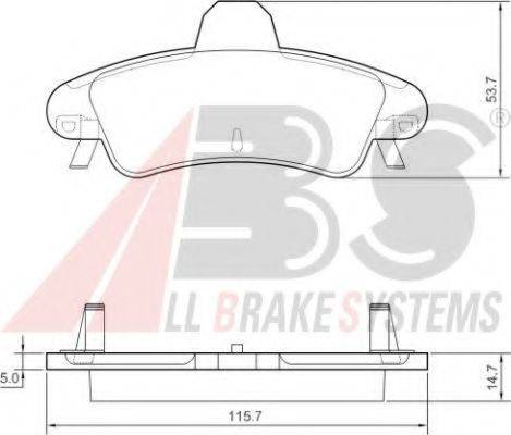 A.B.S. 37497 OE - Bremžu uzliku kompl., Disku bremzes www.autospares.lv