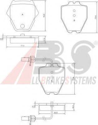 A.B.S. 37448 OE - Bremžu uzliku kompl., Disku bremzes autospares.lv