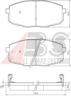 A.B.S. 37442 OE - Bremžu uzliku kompl., Disku bremzes www.autospares.lv