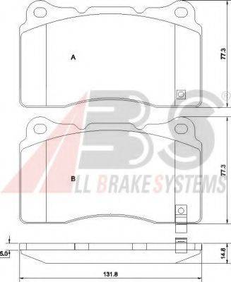 A.B.S. 37447 OE - Bremžu uzliku kompl., Disku bremzes www.autospares.lv