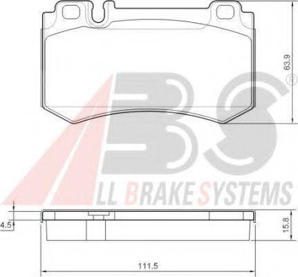 A.B.S. 37454 OE - Bremžu uzliku kompl., Disku bremzes www.autospares.lv