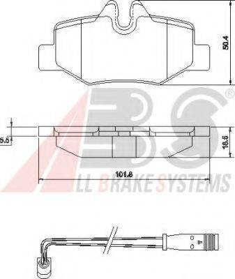 A.B.S. 37450 OE - Bremžu uzliku kompl., Disku bremzes www.autospares.lv