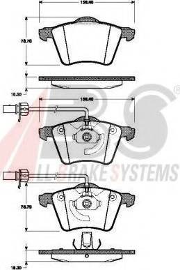 A.B.S. 37453 OE - Brake Pad Set, disc brake www.autospares.lv