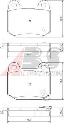 A.B.S. 37452 OE - Bremžu uzliku kompl., Disku bremzes autospares.lv