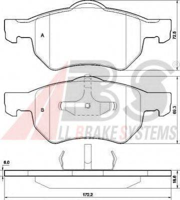 A.B.S. 37469 OE - Bremžu uzliku kompl., Disku bremzes autospares.lv