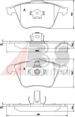 A.B.S. 37464 OE - Bremžu uzliku kompl., Disku bremzes www.autospares.lv