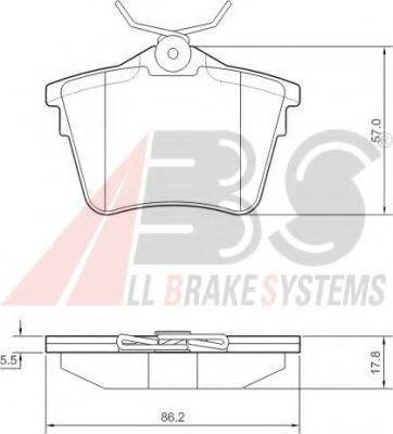 A.B.S. 37466 OE - Bremžu uzliku kompl., Disku bremzes www.autospares.lv