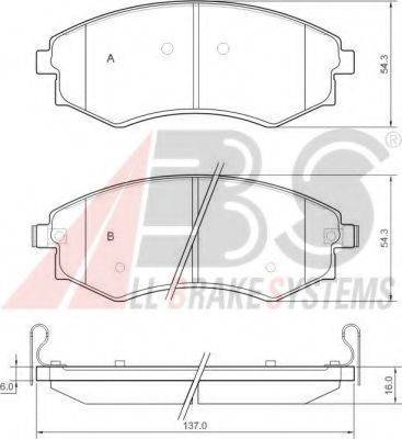 A.B.S. 37468 OE - Bremžu uzliku kompl., Disku bremzes www.autospares.lv