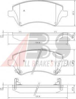 A.B.S. 37405 OE - Bremžu uzliku kompl., Disku bremzes www.autospares.lv