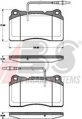 A.B.S. 37408 OE - Bremžu uzliku kompl., Disku bremzes www.autospares.lv