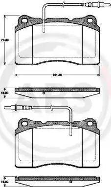 A.B.S. 37408 - Bremžu uzliku kompl., Disku bremzes www.autospares.lv