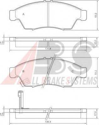 A.B.S. 37407 OE - Bremžu uzliku kompl., Disku bremzes www.autospares.lv