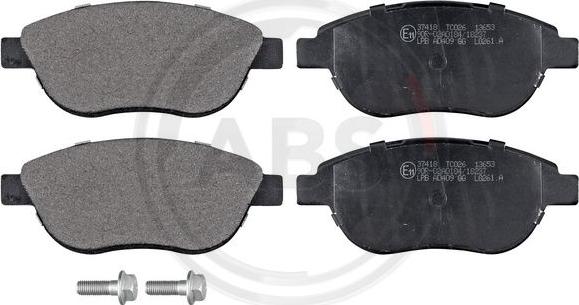 A.B.S. 37418 - Brake Pad Set, disc brake www.autospares.lv