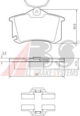 A.B.S. 37412 OE - Тормозные колодки, дисковые, комплект www.autospares.lv