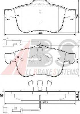 A.B.S. 37485 OE - Bremžu uzliku kompl., Disku bremzes www.autospares.lv