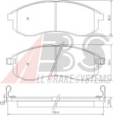 A.B.S. 37481 OE - Bremžu uzliku kompl., Disku bremzes autospares.lv