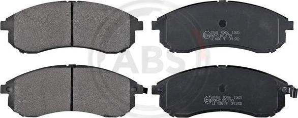 A.B.S. 37481 - Brake Pad Set, disc brake www.autospares.lv