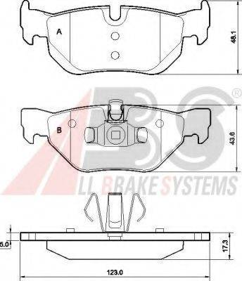 A.B.S. 37437 OE - Bremžu uzliku kompl., Disku bremzes www.autospares.lv