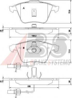 A.B.S. 37425 OE - Bremžu uzliku kompl., Disku bremzes www.autospares.lv